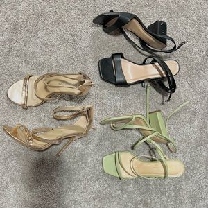 All heels are size 8. Most are new or worn twice.